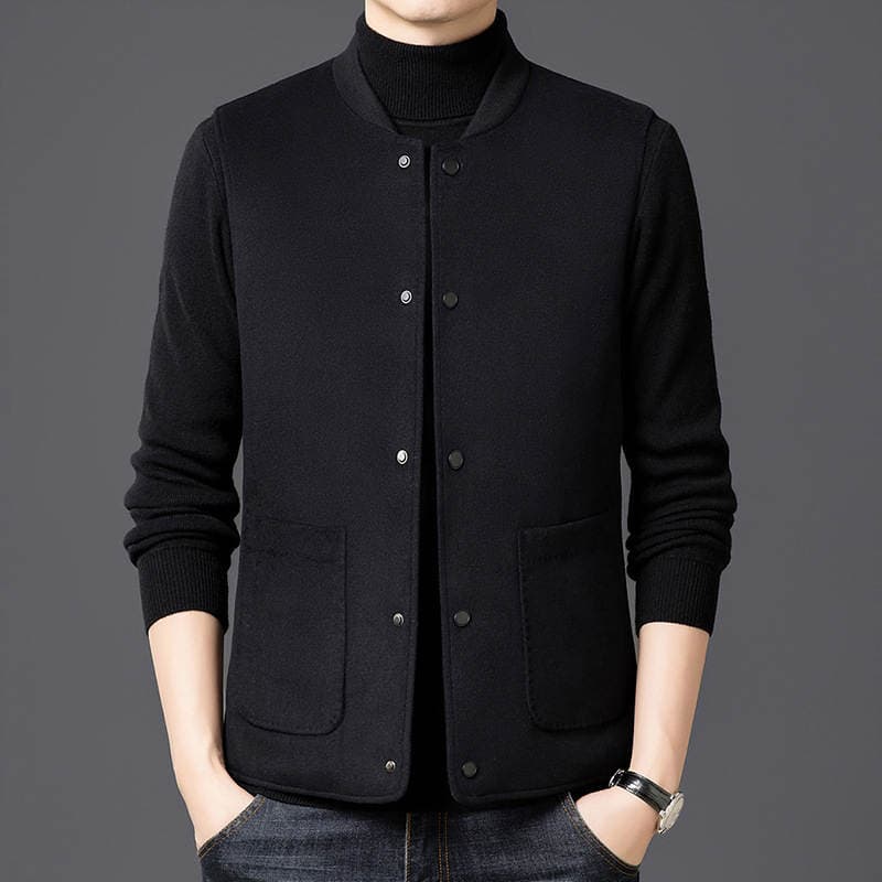 2025 Winter New Men's Casual Vest, Solid Color, Slim Fit, Thickened Sleeveless Vest for Inner Wear 2