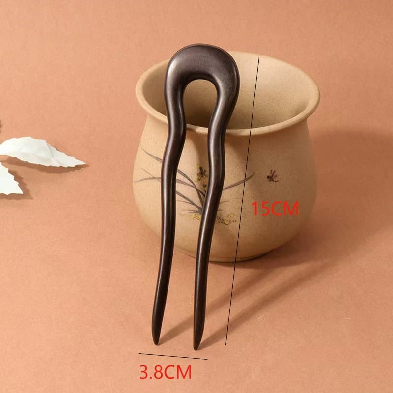 Purple sandalwood u hairpin--large size 24 styles (15cm)