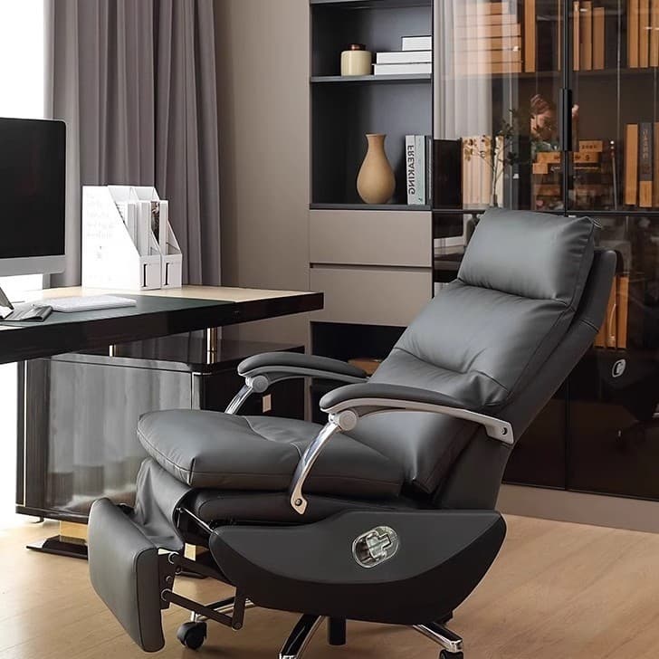Dark gray pneumatic leather