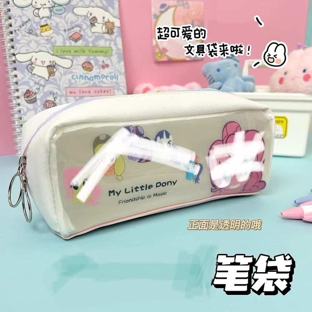 Transparent my little pony pencil case