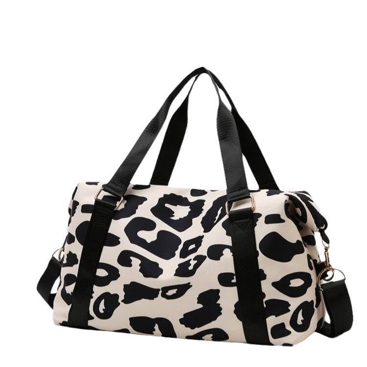 Travel Bag, Short-Distance Business Trip Luggage Bag, Light Accommodation Bag, Fitness Bag, Large-Capacity Cow Pattern Travel Bag, Boarding Bag 5