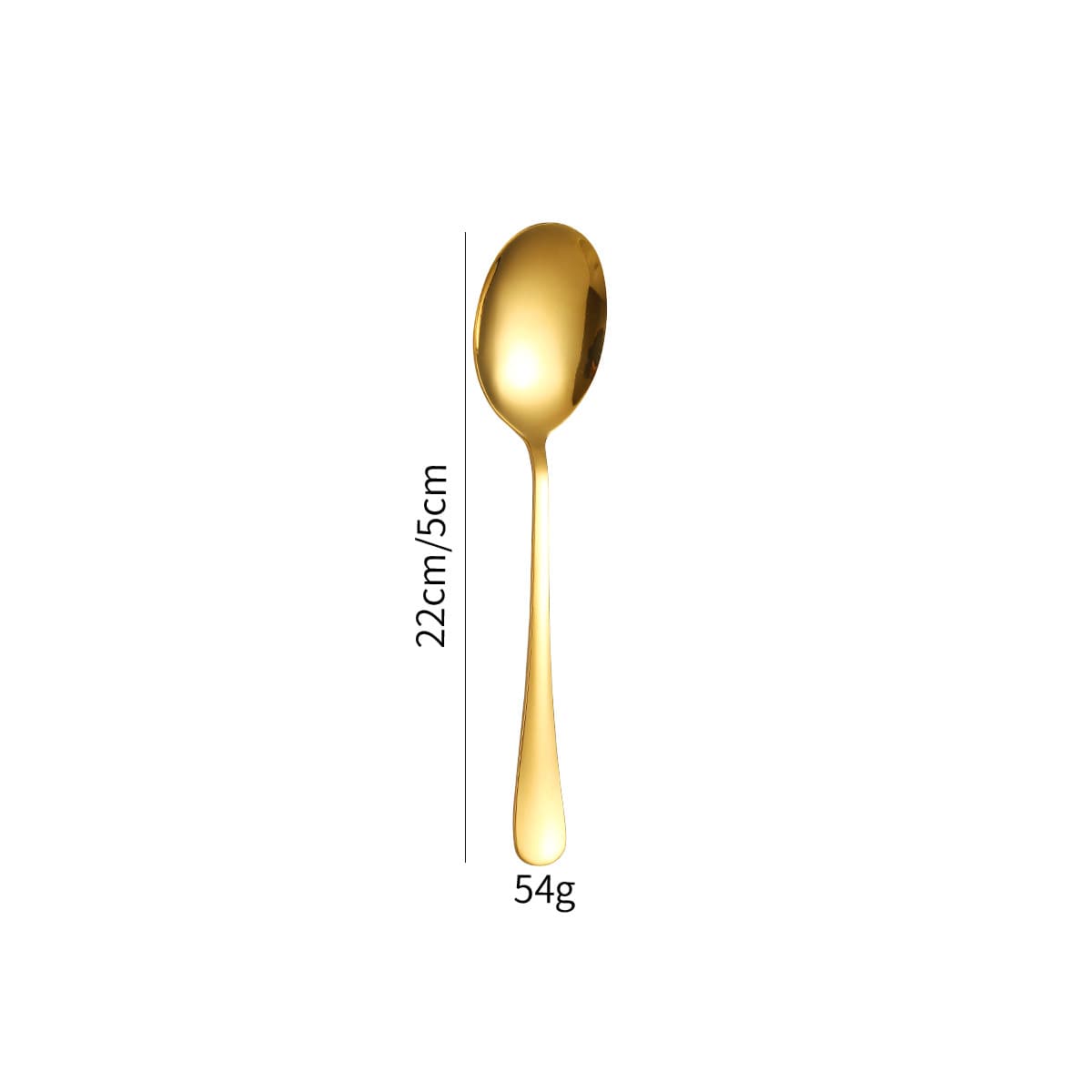 Golden serving spoon
