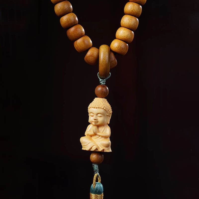Gold-rimmed nanmu Apple beads DIY baby Buddha hand-held specifications 8 x 11 men's and women's rosary jewelry manufacturers wholesale 4