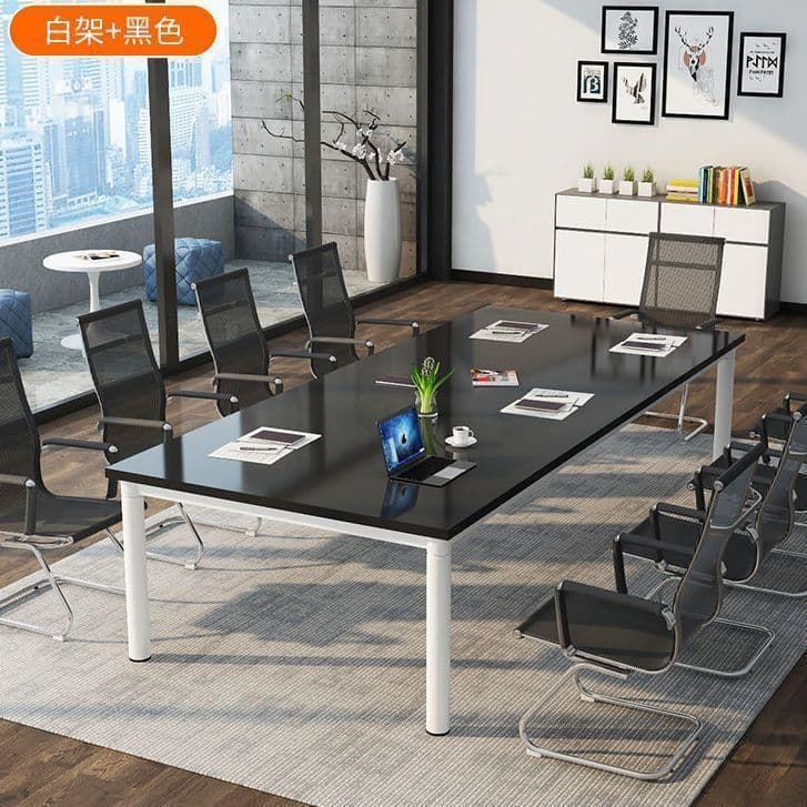 [thickened board] black desktop + white shelf
