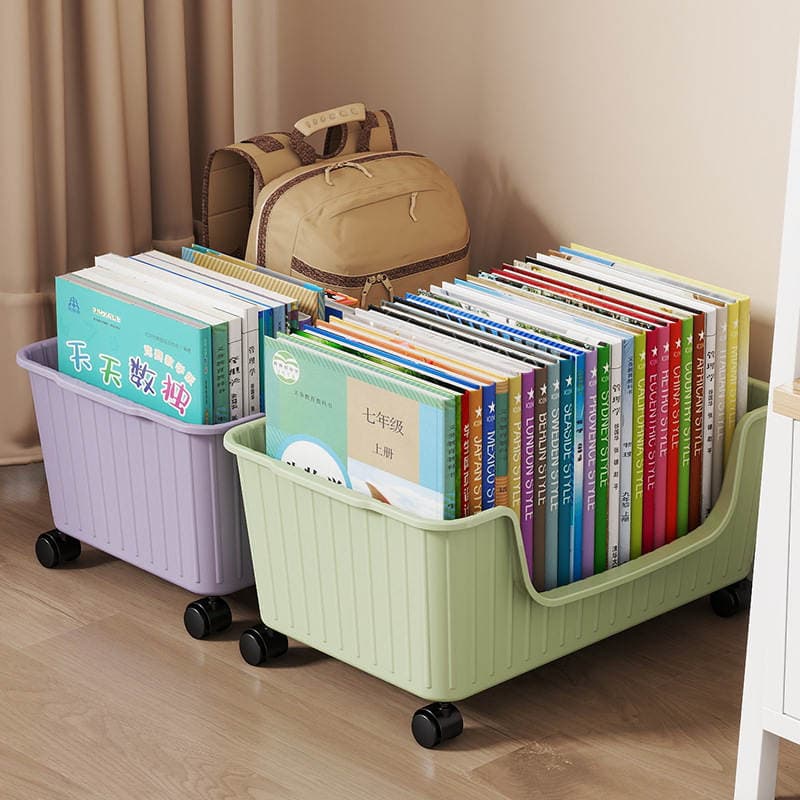 Storage Box for Students to Store Books, Book Box with Wheels, Movable Book Storage Box, Dormitory Bag Storage Box 2