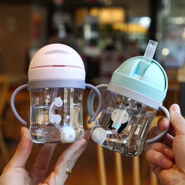 Children's Straw Cup Maternal and Infant Supplies Foreign Trade Wholesale Kindergarten Baby Drinking Cup Baby Special Children's Water Cup