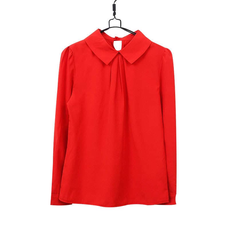 2026 Spring New Women's Shirt Korean Style Long Sleeve Top Fashionable Women's Chiffon Shirt Custom Wholesale 5