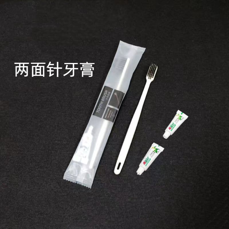 [Hard film] Square hole straw + double-sided needle toothpaste