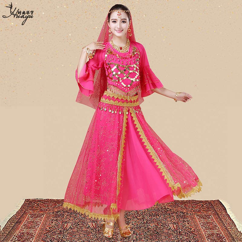 Huayu Dance Spring and Summer New Indian Dance Belly Dance Dance Table Performance Costume Festival Stage Crown Set 4