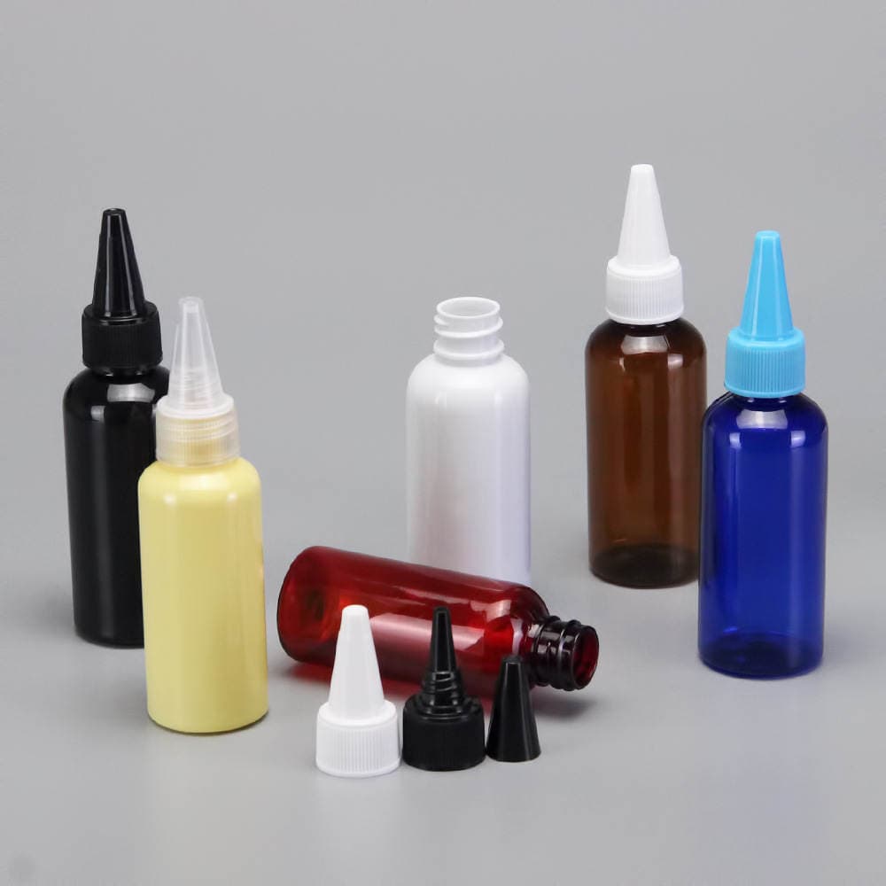 Pointed Mouth Bottle Pet Plastic Transparent Sealed Squeeze Bottle for Pigment and Ink Dispensing 30ml 50ml 100ml 2
