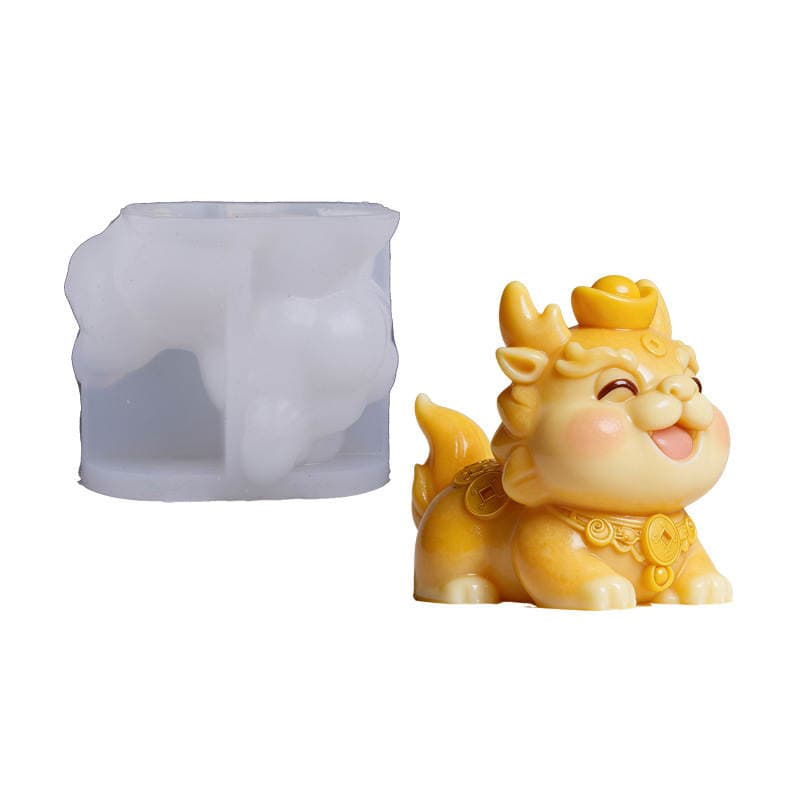 Sanxin Pixiu Chinese Style Cultural Creative Mousse Mold Cake Silicone New Year Mousse Creative DIY Cartoon Mold 5