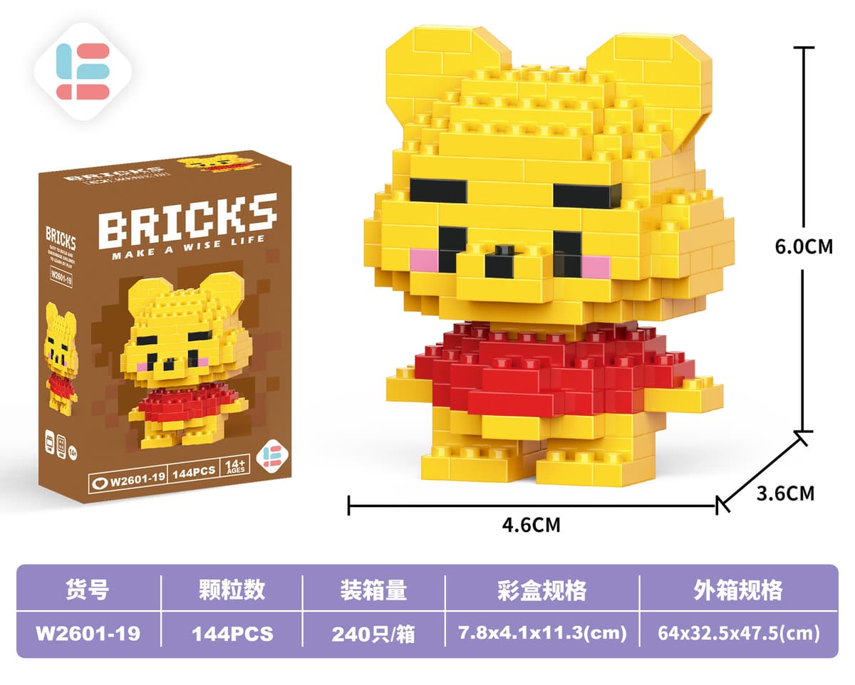 19 mini vivi bear 144pcs