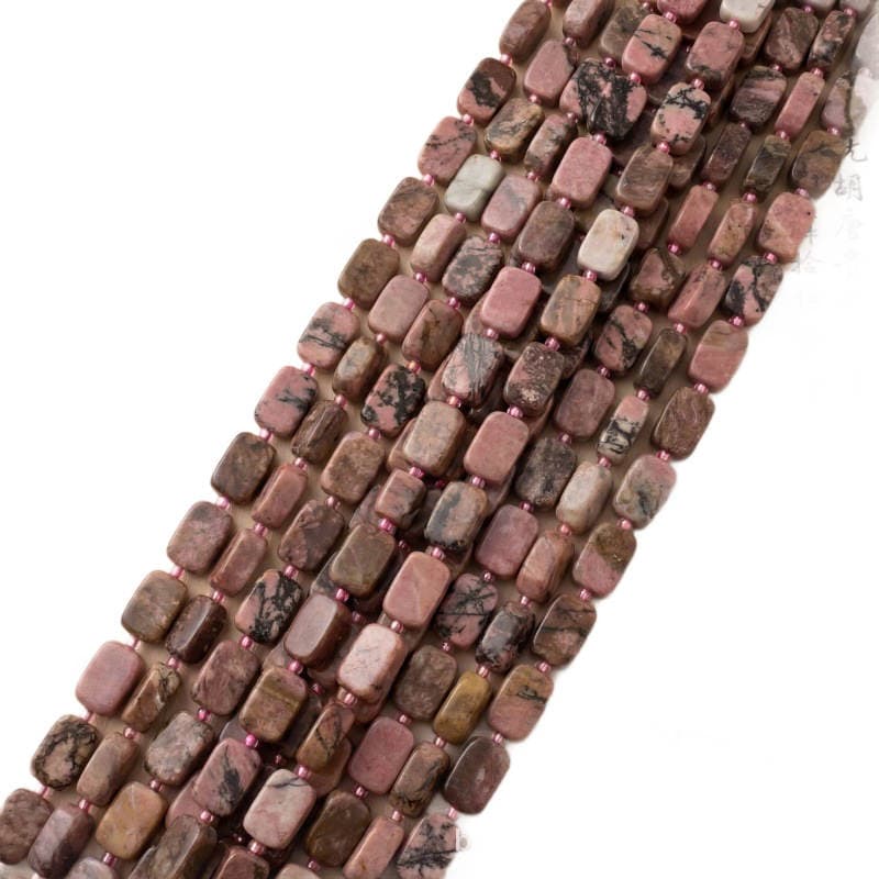 Natural Stone 8X12Mm Square Square Loose Beads Amethyst Rose Quartz Glitter Stone Apatite Tiger Eye Random Shape 5