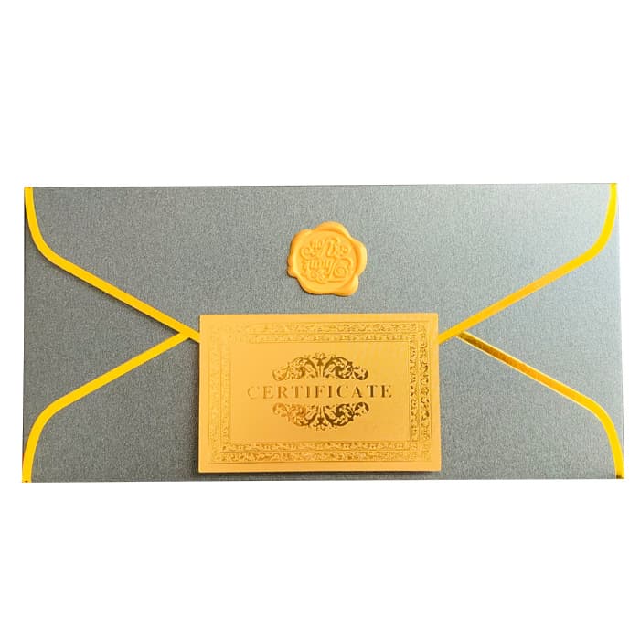 Envelope and certificate
