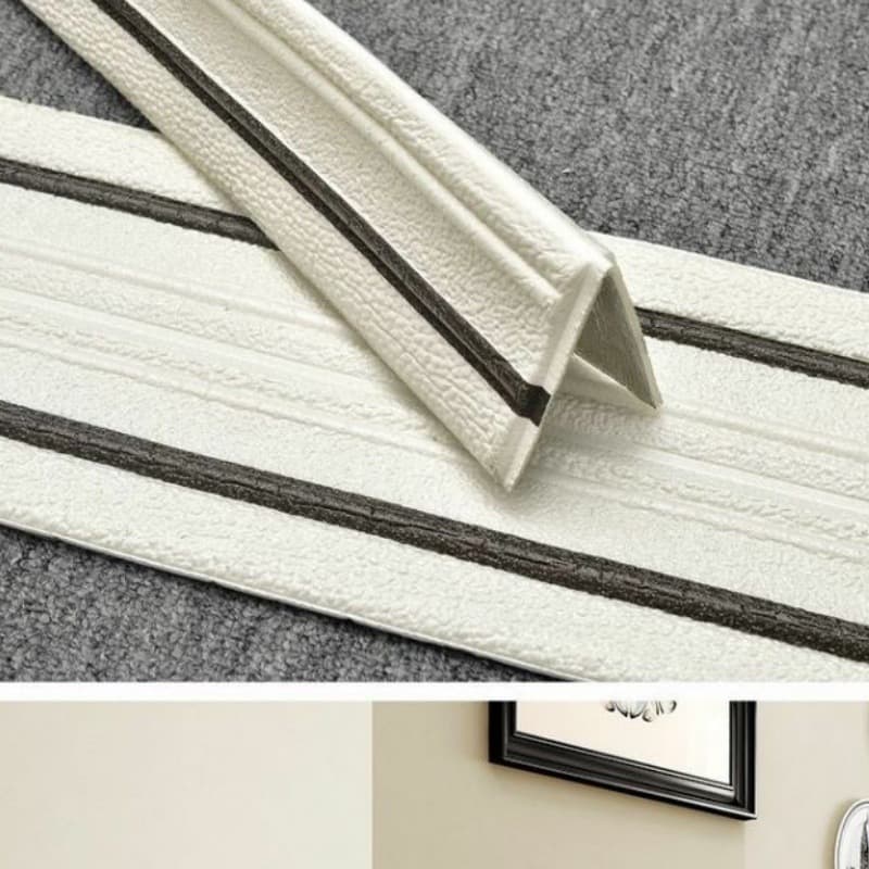 Waistline double strips white and black (2.3m*14cm)