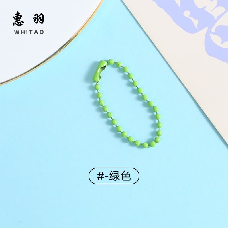 [green] painted bead chain