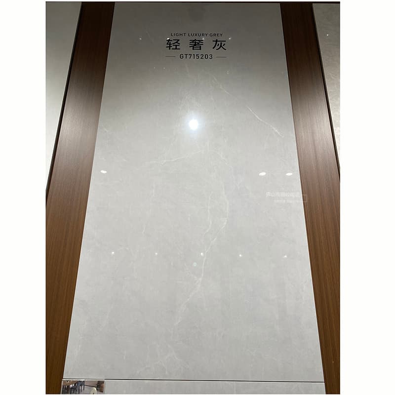 {in stock, made in foshan, guangdong} high-gloss porcelain tile 3c with g (light luxury grey)