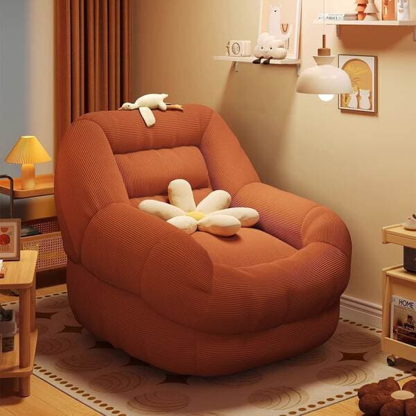 Lazy Sofa, Designer Single Sofa Chair, Bedroom Sofa Chair, Reclining and Sleeping Sofa Chair, Living Room Single Sofa Chair