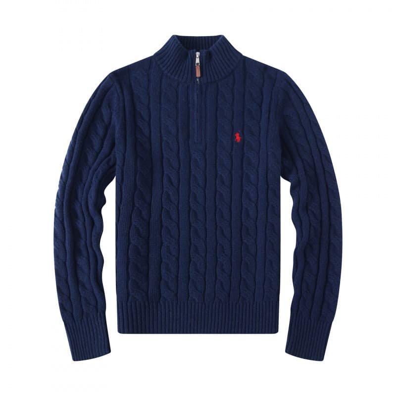 Navy blue-red label