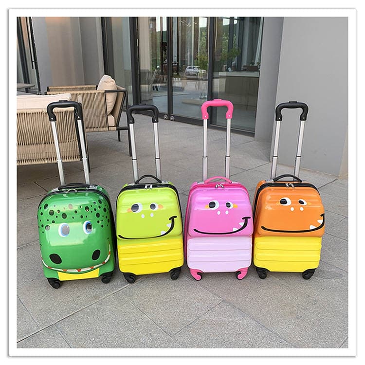 Cute 18inch Children's Trolley Suitcase for Boys and Girls with Universal Wheels, Travel Suitcase, Supports Logo Printing, Lightweight 3