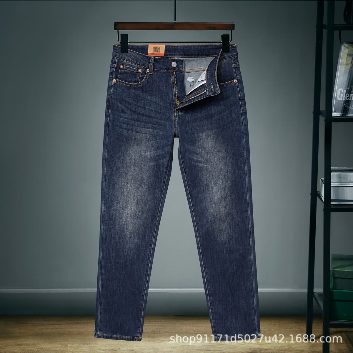 511 dark blue zipper style