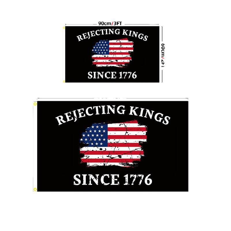 "No Kings" Amerika Bayrağı Fon Parçası (Müstəqillik Günü üçün) 5