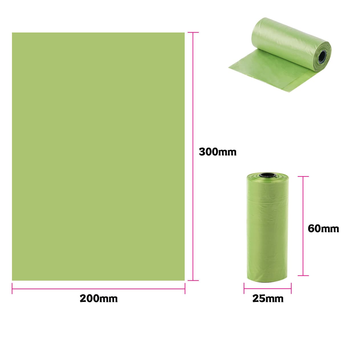 Ordinary PE green solid color thickness 0.8 silk fragrance-free 15/roll
