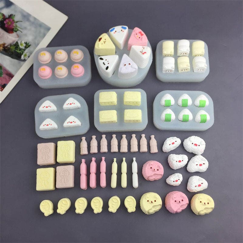 Piggy Sandwich Cream Piglet Bear Biscuit Little Nose Silicone Mold Fondant Cake Chocolate Resin Mold 2