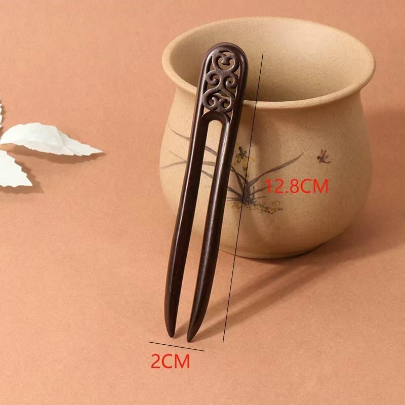 Purple sandalwood u hairpin--25 styles (13cm)