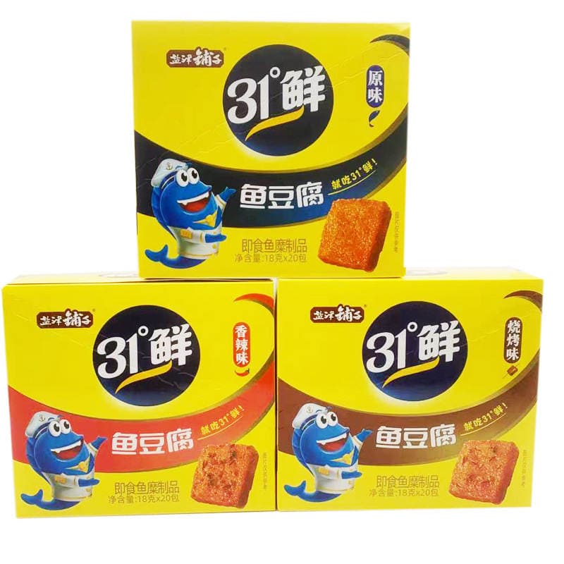 Yanjinpuzi Tiger Skin Fish Tofu 18g Boxed Craving Snacks Snacks Ready-To-Eat Zhou Hei Ya Co-Branded 2