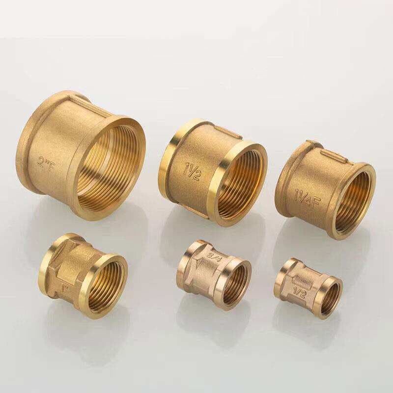 Copper Inner Tooth Pass-Through Copper Pipe Ancient Double-Head Internal Connection Straight-Through Water Pipe Joint Plumbing 4-Point Copper Reducing Water Pipe Accessories 2
