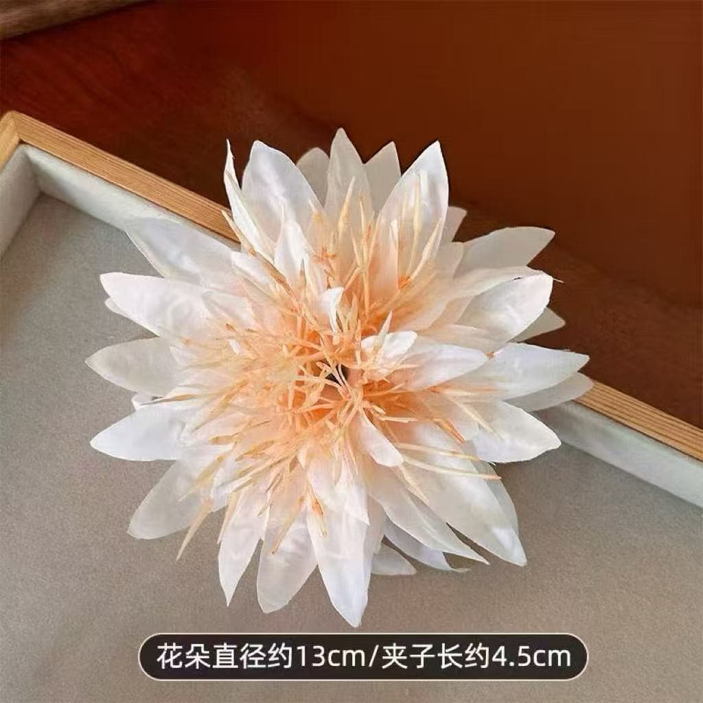 5645 anemone flower hair clip - orange