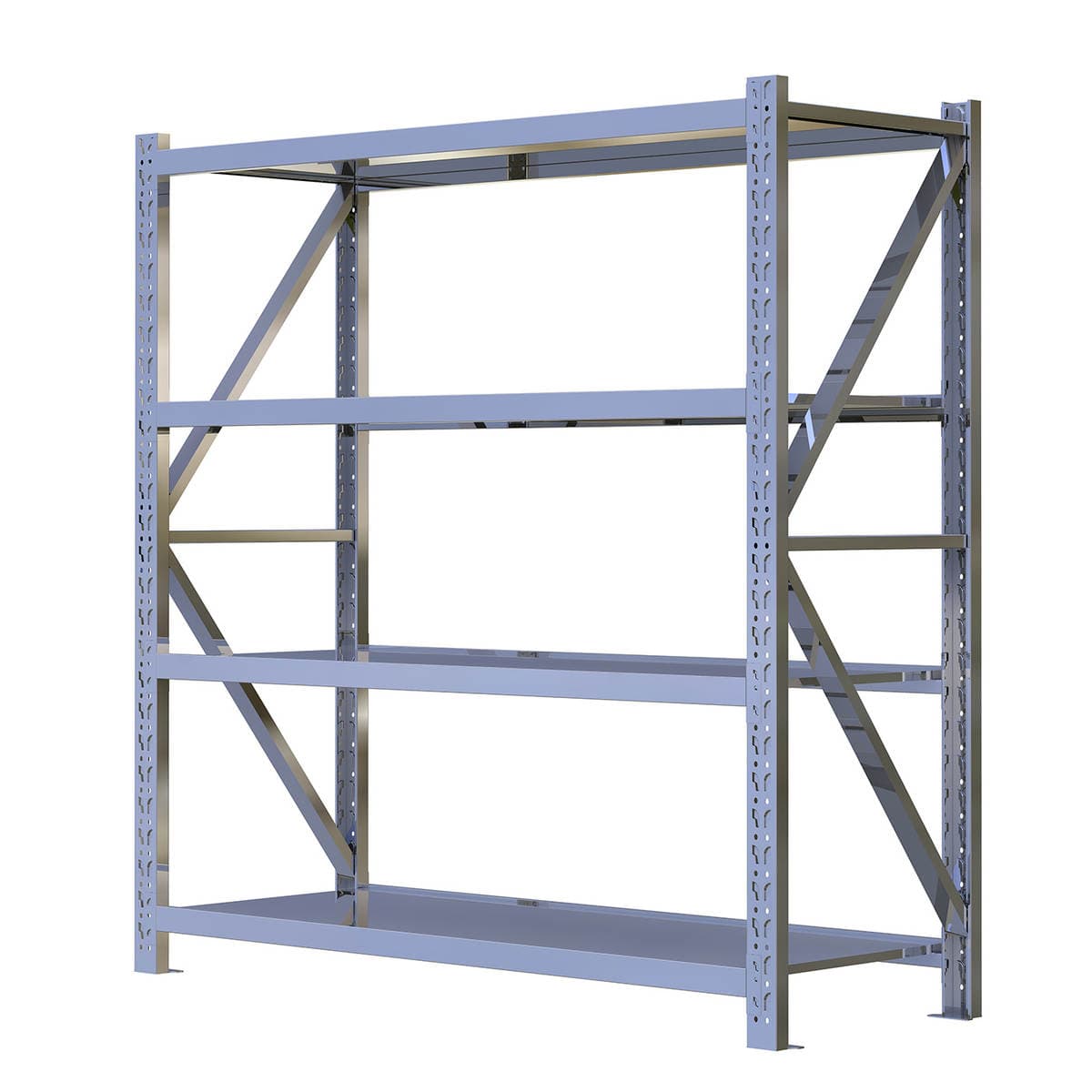 Stainless Steel Shelves, Warehouse Multi-Layer Storage Racks, Thickened Adjustable Storage Racks, Heavy-Duty Steel Shelves, Factory Direct Sales 5