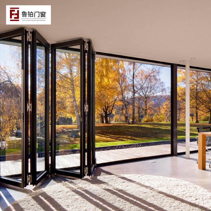 Foshan Manufacturer Aluminum Alloy Doors and Windows, Balcony Sliding Heavy-Duty Partition Doors, Shop and Hotel Thermal Break Aluminum Folding Doors Installation 2