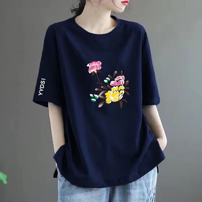 50 navy blue with white sleeves [medium] carnation