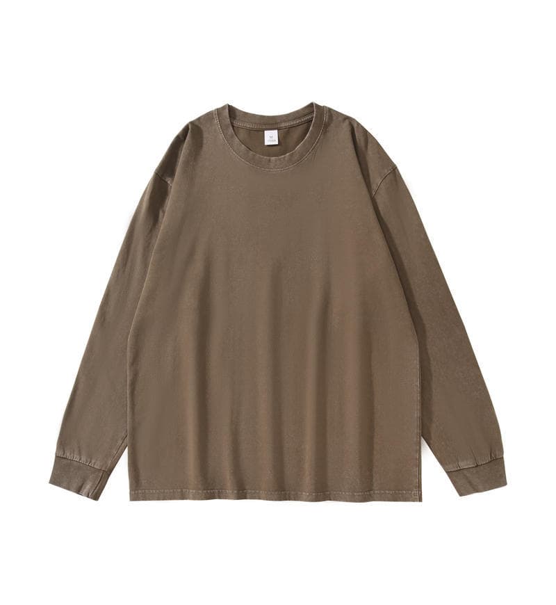 Long sleeve washed brown