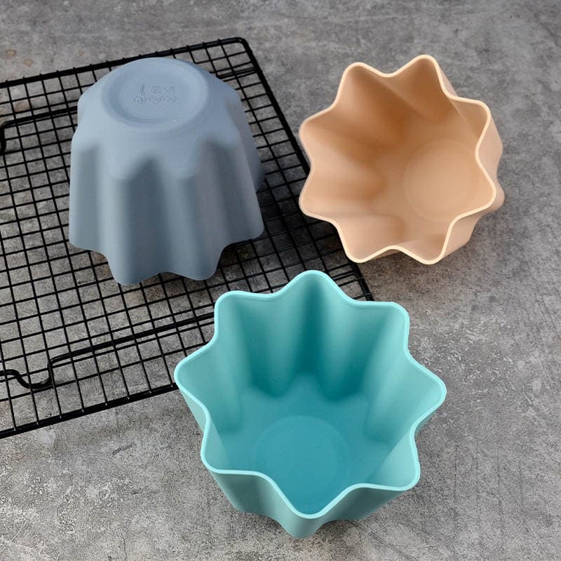 Factory Direct Sale Mini Cake Mold, Canelé Single Cup Cake Mold, Carbon Steel Non-Stick Chrysanthemum Cup Baking Tray 3