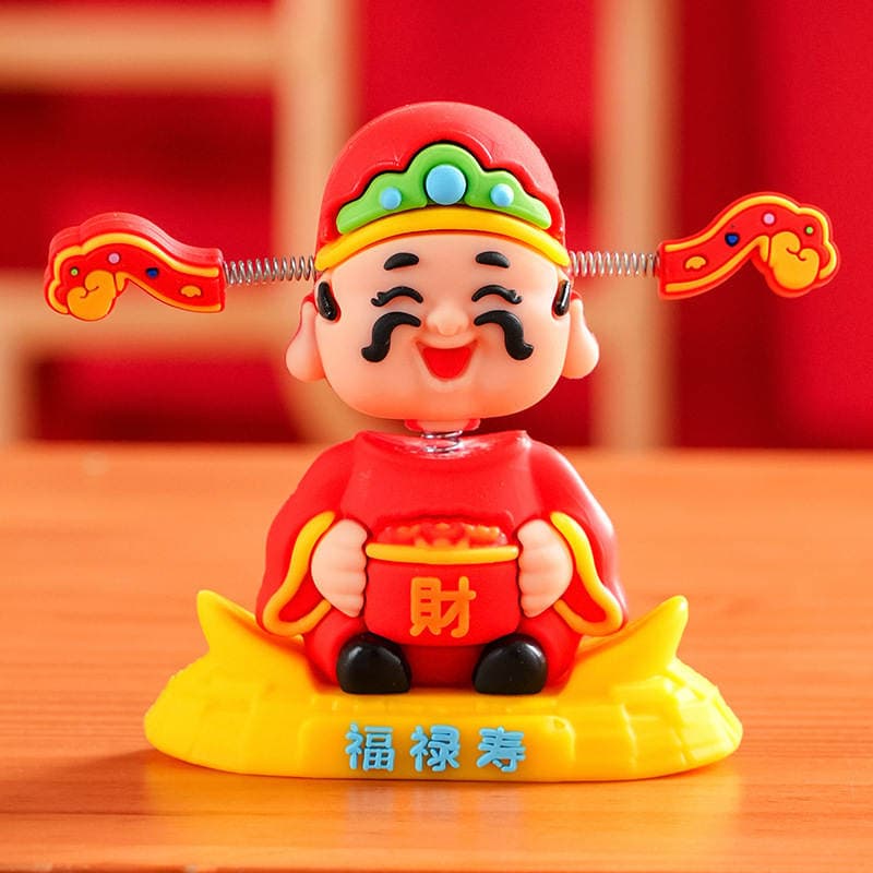 New God of Wealth Shaking Head Ornaments Car Desktop Office National Tide God of Wealth Ornaments Cartoon Cute Creative Gift 2