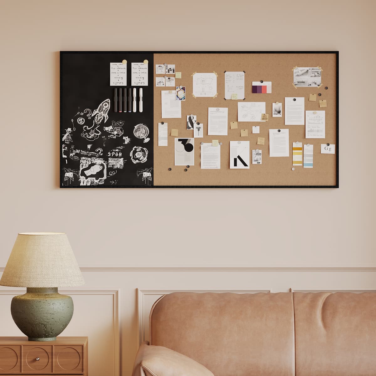 Khaki blackboard