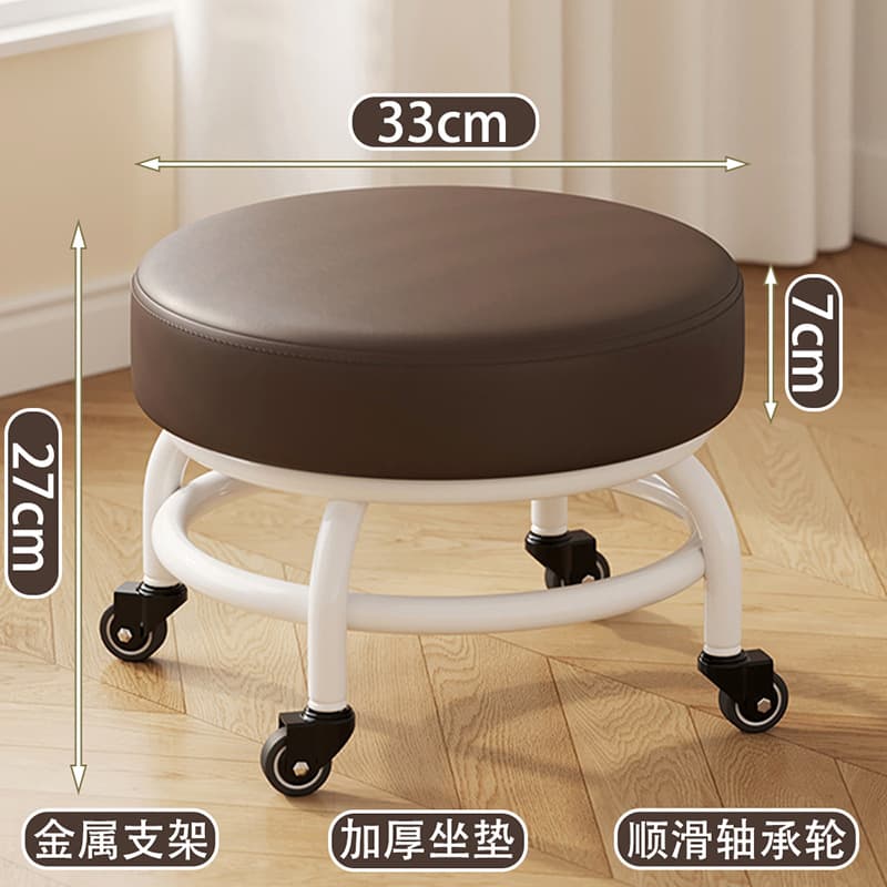 Dark coffee-bearing wheel [double-layer iron frame-thickened seat cushion]