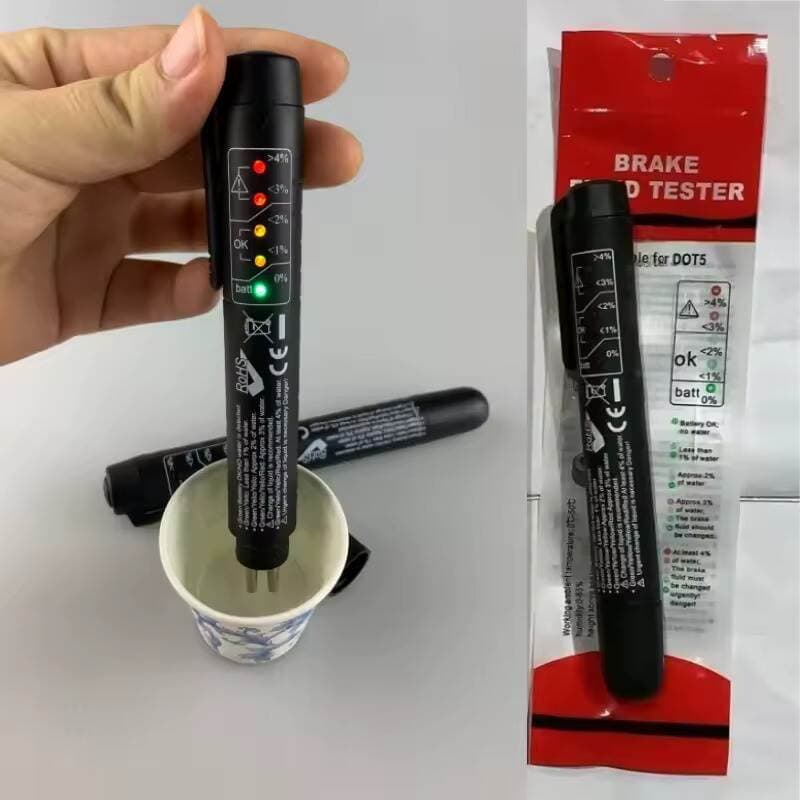 Foreign Trade Popular Car Brake Oil Test Pen with 5 Led Indicator Lights Dot3/4/5 Brake Oil Tester 2