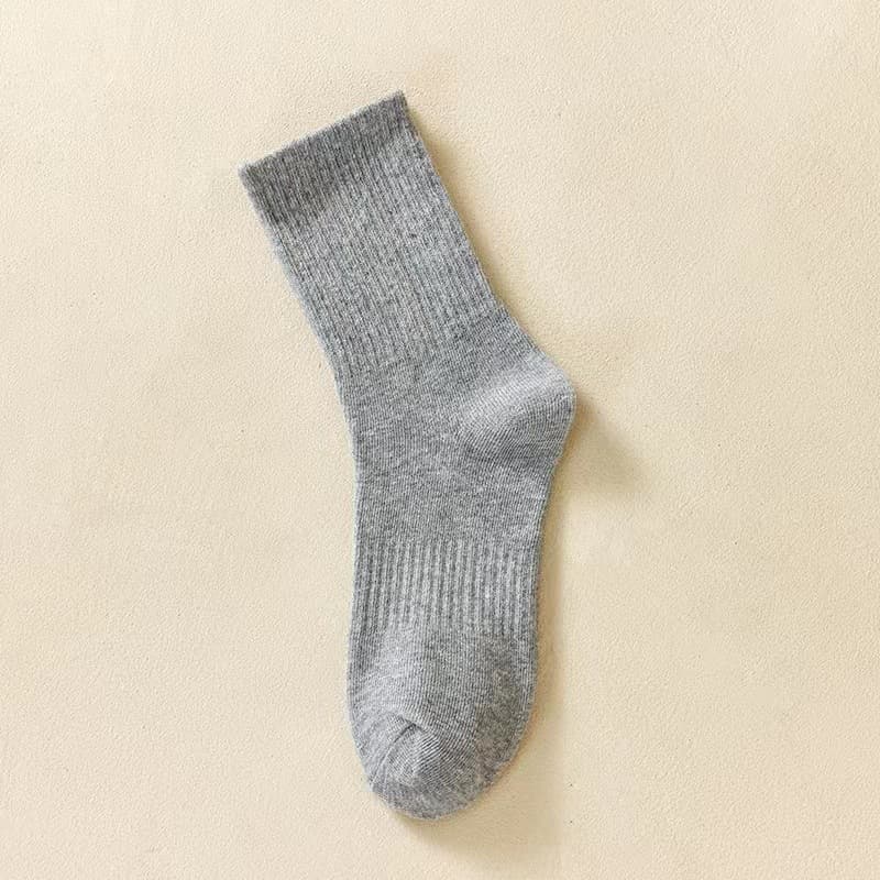 [cotton] waist sports socks 176n light gray [long tube]