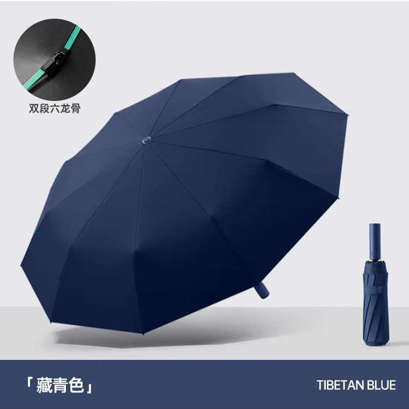 Navy blue - 70 ribs [fully automatic windproof umbrella ribs - extra large & wide, suitable for rain or shine] storm resistant