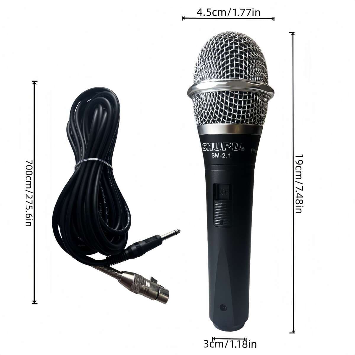 Sm2.1 Wired Microphone Anti-Howling All-Metal Dynamic Microphone for Home Karaoke Stage Conference Hosting Microphone Wholesale 5