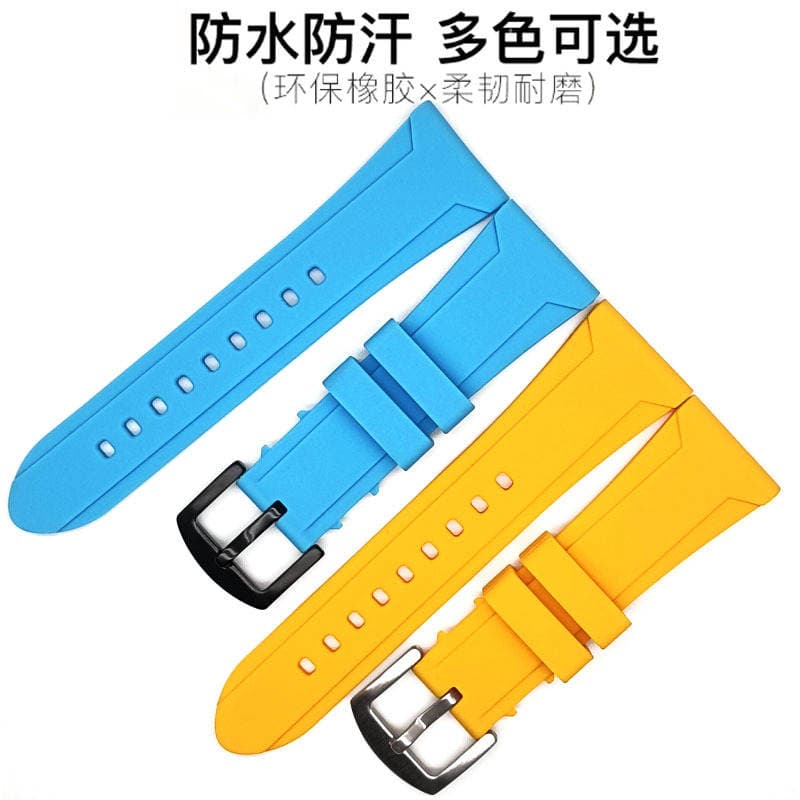 PAM (Panerai) üçün 22/24/26mm universal suya davamlı silikon saat kəməri 2