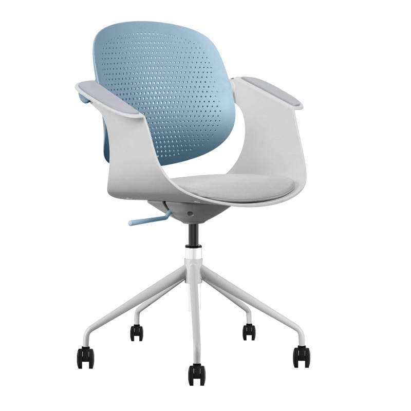 Ergonomic Plastic Back Office Computer Staff Chair High Bar Chair Business Meeting Negotiation Chair Home Study Chair 1