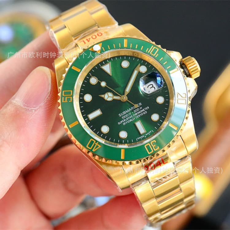 Gold belt green plate