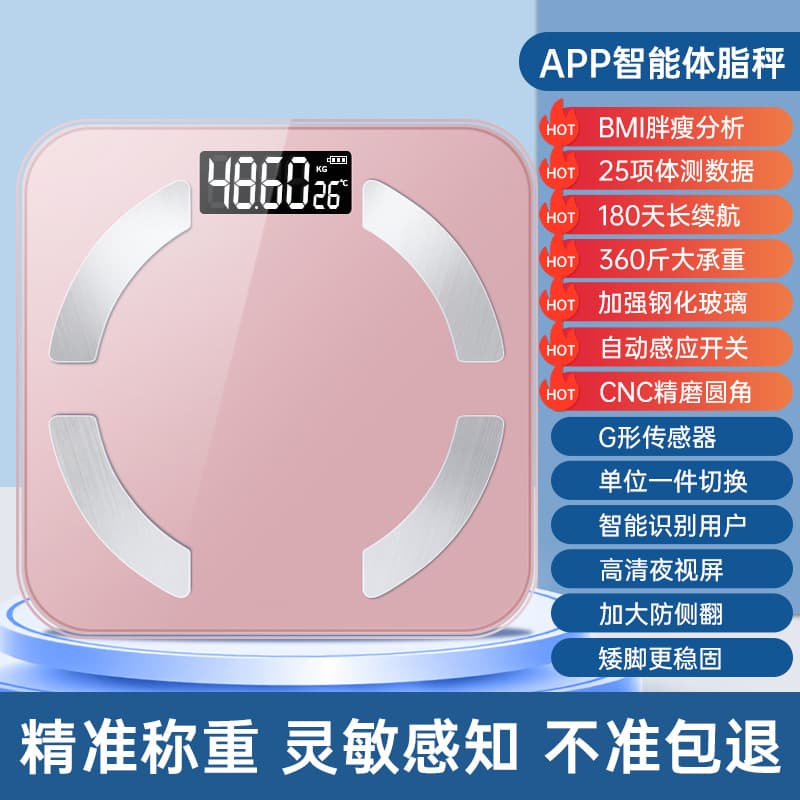 [body fat scale-battery model] rose gold-81 full body data tests
