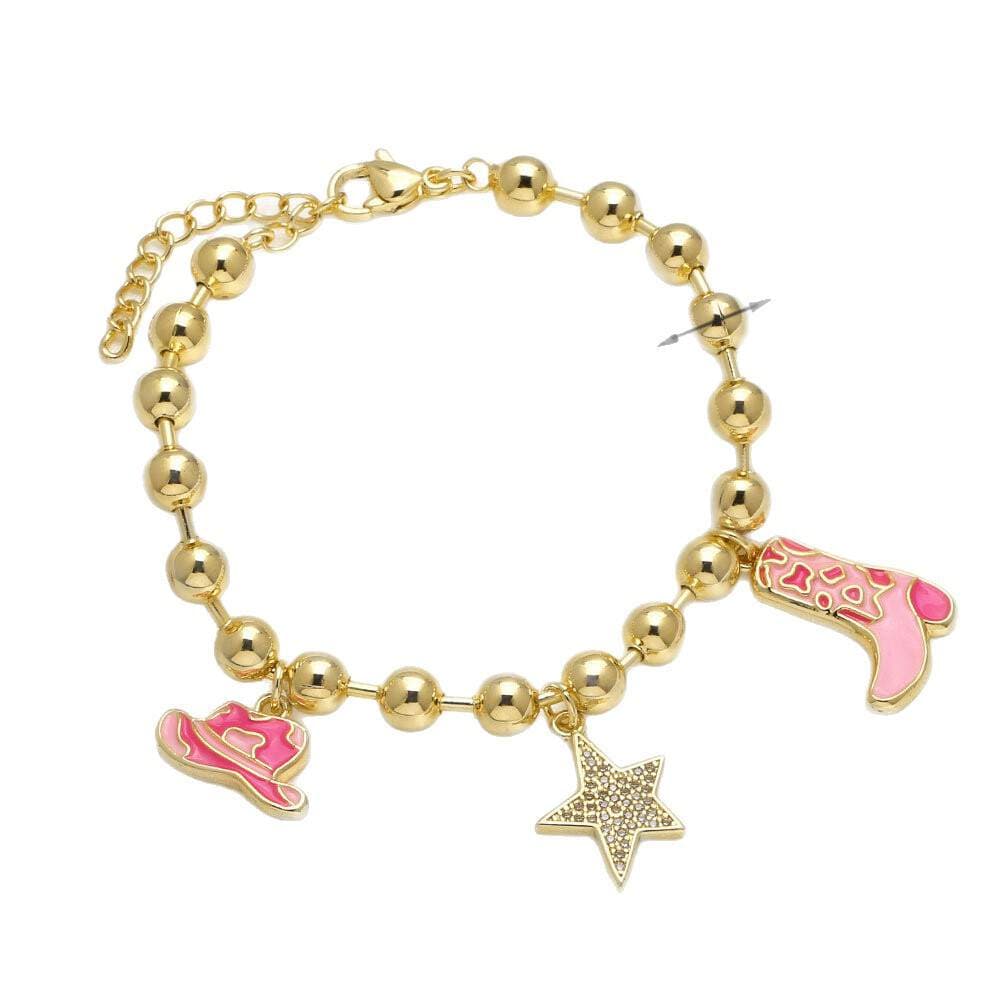 As Jewelry Aliexpress Sərhədlərarası Populyar Tam Zirkonlu Beşguşəli Ulduz Bilərzik, Yağ Damcı Formalı Hündürdaban Ayaqqabı Muncuq Bilərzik Brb63 5