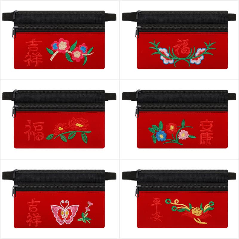 Red corduroy waist bag [random color]